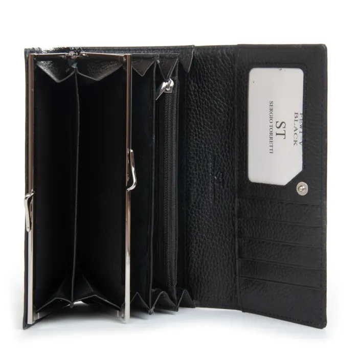 Кошелек LR Женский кожа-лак SERGIO TORRETTI FEW1-V black