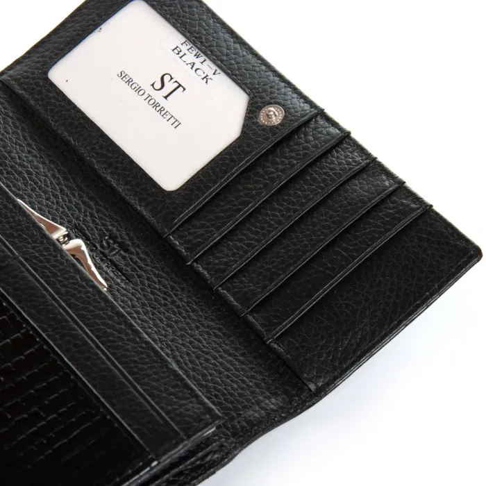 Кошелек LR Женский кожа-лак SERGIO TORRETTI FEW1-V black