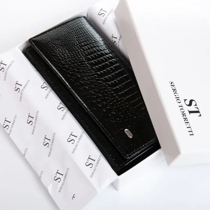 Кошелек LR Женский кожа-лак SERGIO TORRETTI FEW1-V black