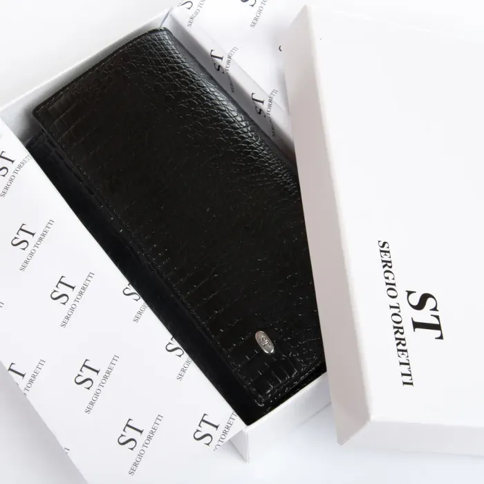 Кошелек LR Женский кожа-лак SERGIO TORRETTI FEW501-2 black