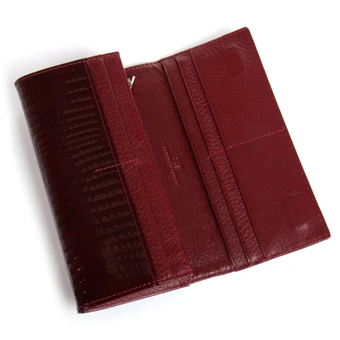 Кошелек LR Женский кожа-лак SERGIO TORRETTI FEW501-2 wine red