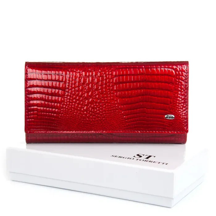 Кошелек LR Женский кожа-лак SERGIO TORRETTI FEW501-2 red