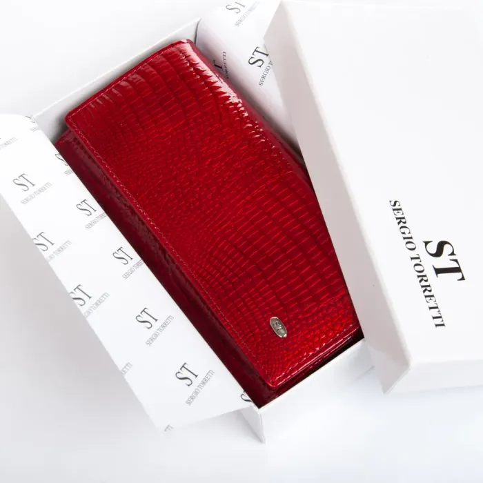 Кошелек LR Женский кожа-лак SERGIO TORRETTI FEW501-2 red