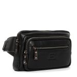 Сумка Мужская На пояс кожа BRETTON 4008-9 black
