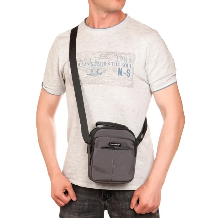 Сумка Мужская Планшет нейлон Lanpad 4133 grey