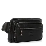 Сумка Мужская На пояс кожа BRETTON 4008-9 black