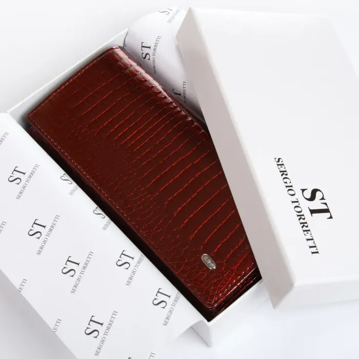 Кошелек LR Женский кожа-лак SERGIO TORRETTI FEW501-2 brown