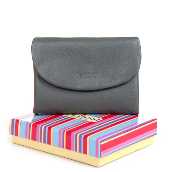 Кошелек Rainbow Женский кожа DR. BOND WRS-239-1 gray