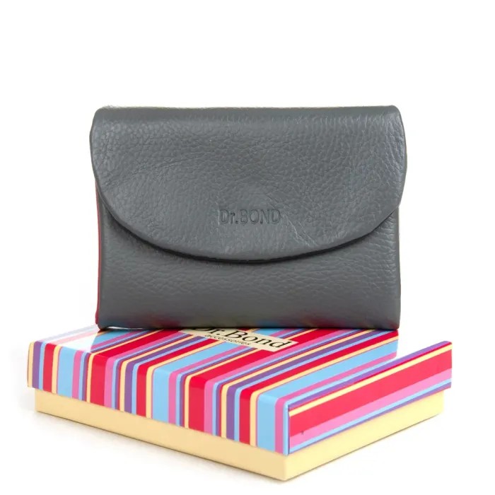 Кошелек Rainbow Женский кожа DR. BOND WRS-239-1 gray