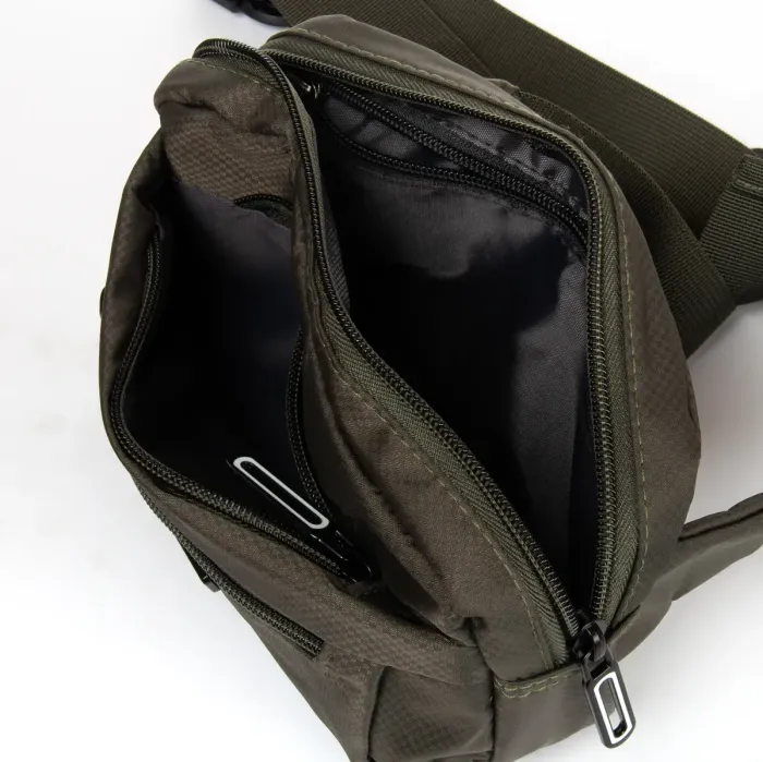 Сумка Мужская На пояс нейлон Lanpad 61015 green