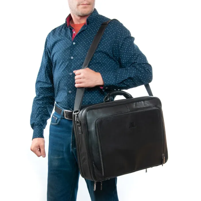 Сумка Мужская Дорожная кожа BRETTON 9512-1 black