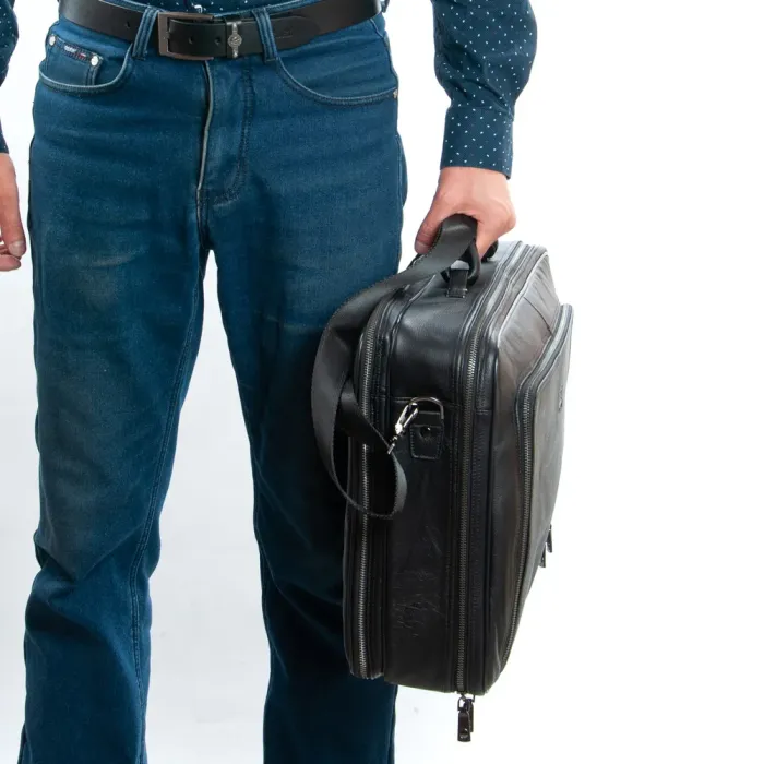 Сумка Мужская Дорожная кожа BRETTON 9512-1 black
