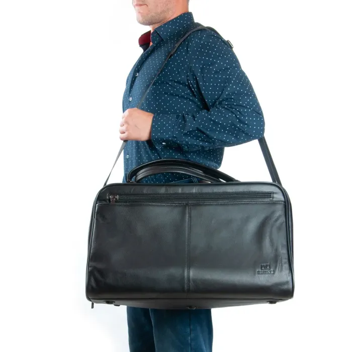 Сумка Мужская Дорожная кожа BRETTON 3485-34 black
