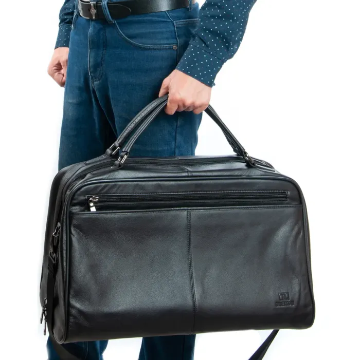 Сумка Мужская Дорожная кожа BRETTON 3485-34 black