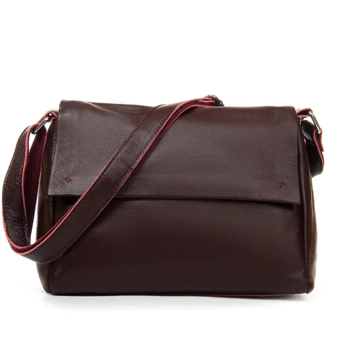 Сумка Женская Классическая кожа ALEX RAI 6504 wine red