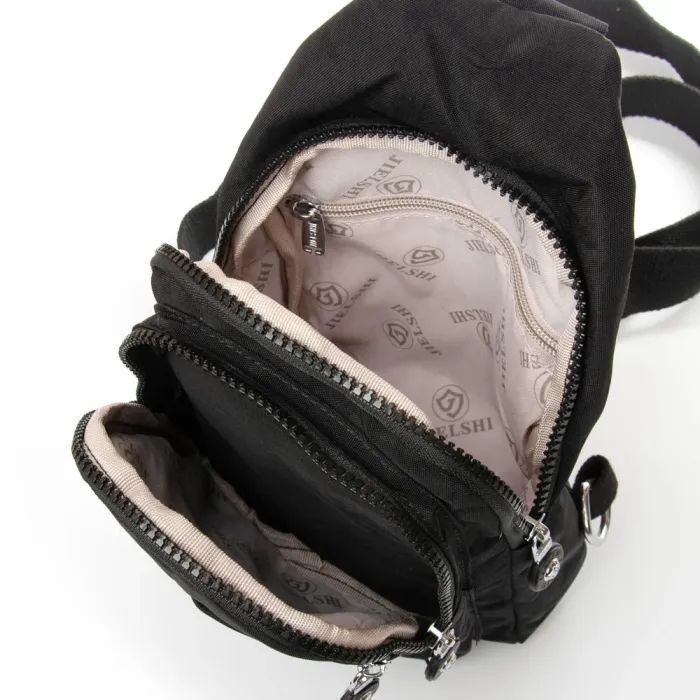 Сумка Женская Текстиль бананка полиамид Jielshi 0879 black