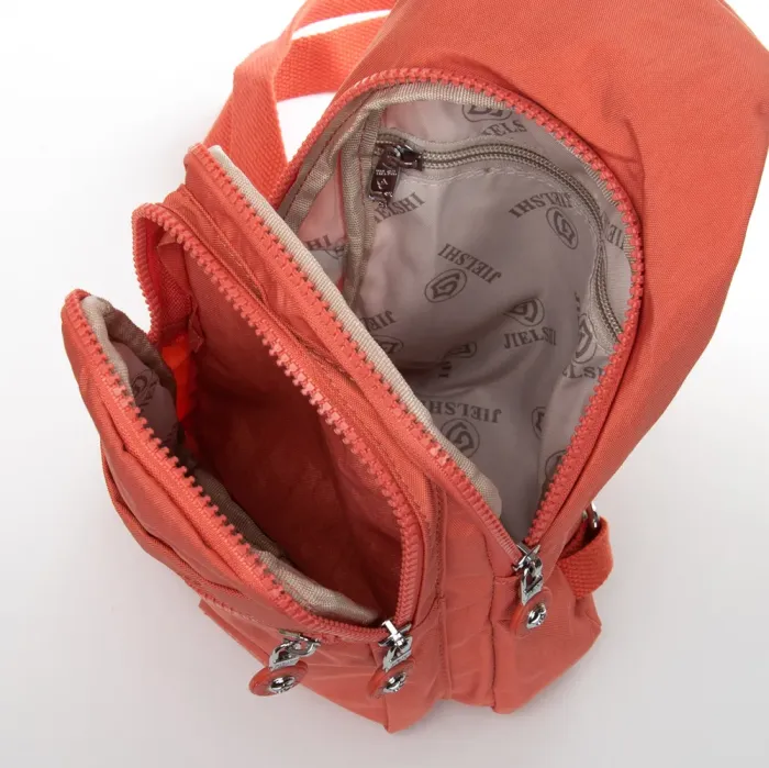 Сумка Женская Текстиль бананка полиамид Jielshi 0879 orange