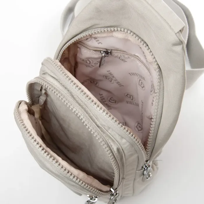 Сумка Женская Текстиль бананка полиамид Jielshi 0879 beige