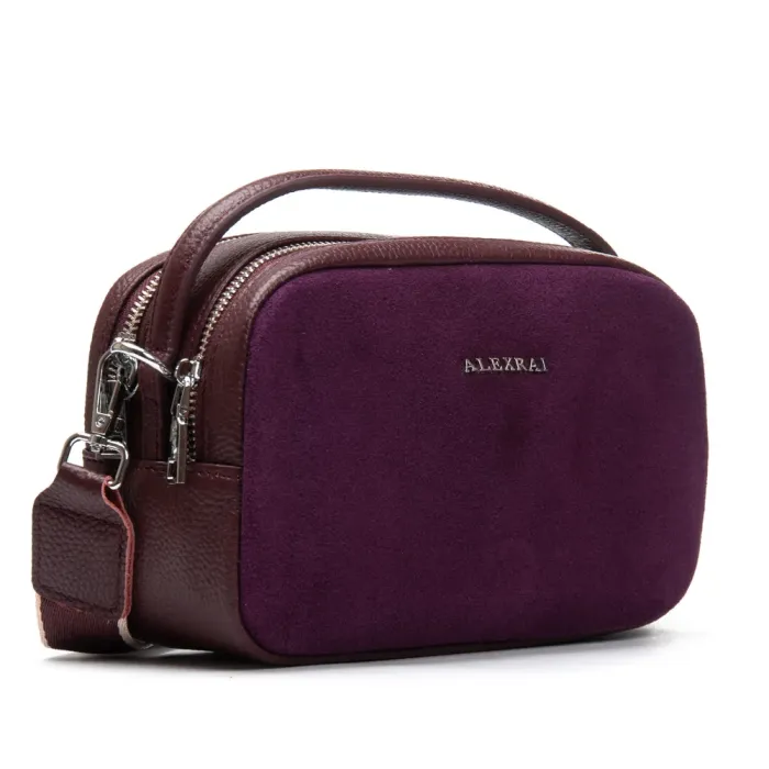 Сумка Женская Классическая замш ALEX RAI 99126 bordo