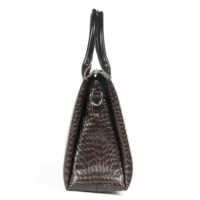 Сумка Женская Классическая кожа ALEX RAI 1561 brown croco
