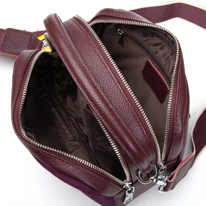 Сумка Женская Классическая замш ALEX RAI 99126 bordo