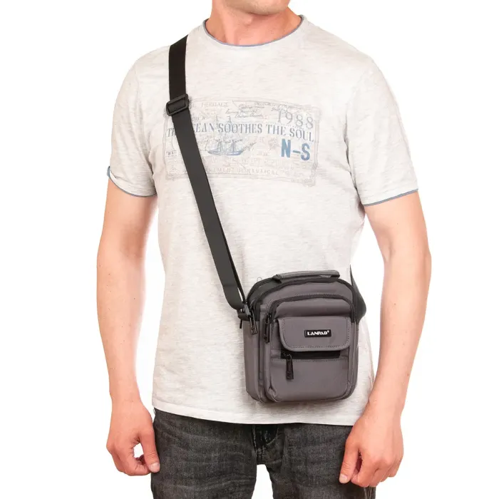Сумка Мужская Планшет нейлон Lanpad 18042 grey