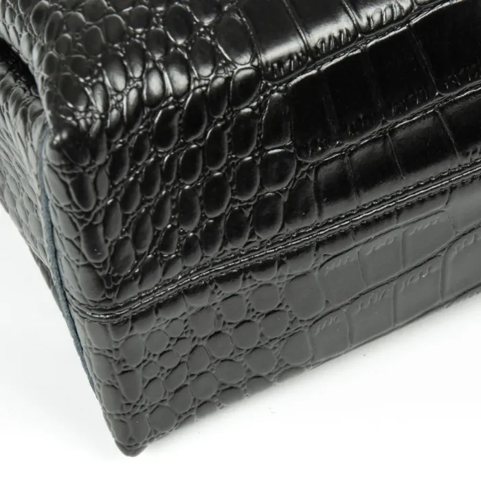Сумка Женская Классическая кожа ALEX RAI 1561 black croco