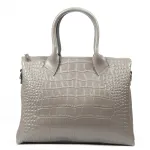 Сумка Женская Классическая кожа ALEX RAI 1561 grey croco