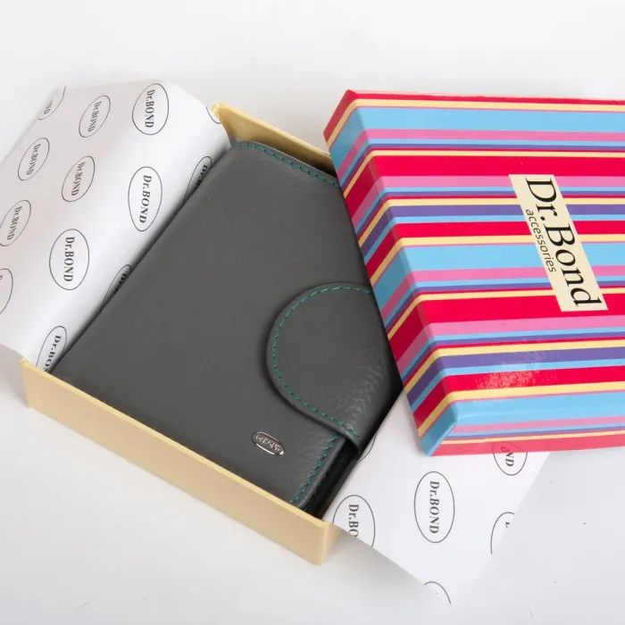 Кошелек Rainbow Женский кожа DR. BOND WRS-415-1 gray