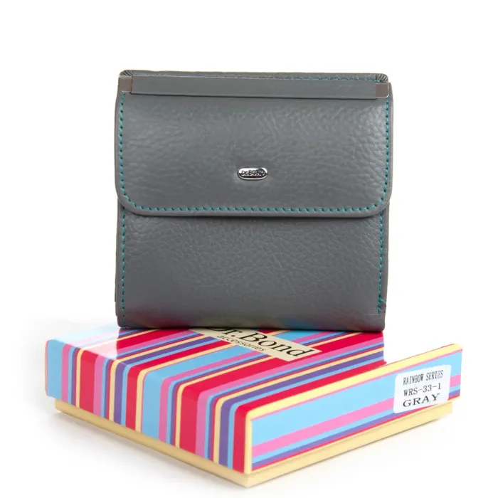 Кошелек Rainbow Женский кожа DR. BOND WRS-33-1 gray