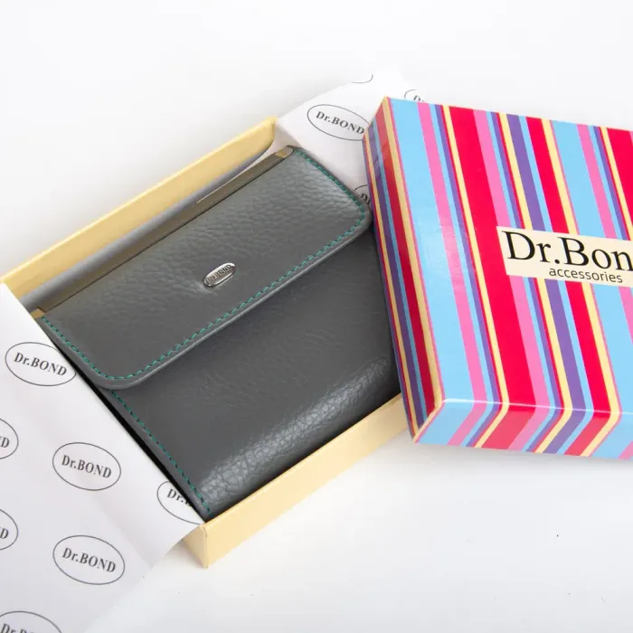 Кошелек Rainbow Женский кожа DR. BOND WRS-33-1 gray