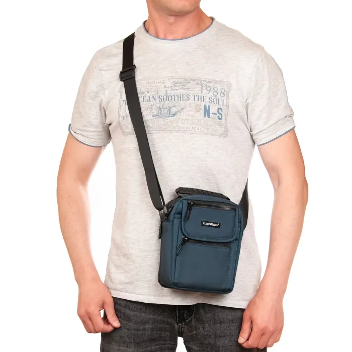 Сумка Мужская Планшет нейлон Lanpad 20826 blue