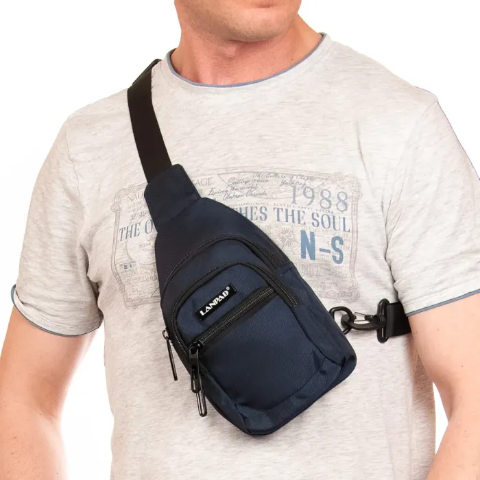 Сумка Мужская На Плечо нейлон Lanpad 65365 blue