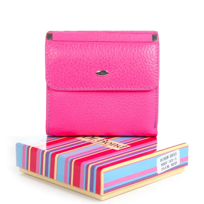 Кошелек Rainbow Женский кожа DR. BOND WRS-33-1 plum-red