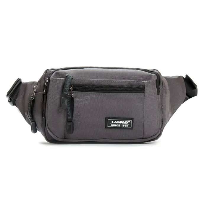 Сумка Мужская На пояс нейлон Lanpad 8661 gray