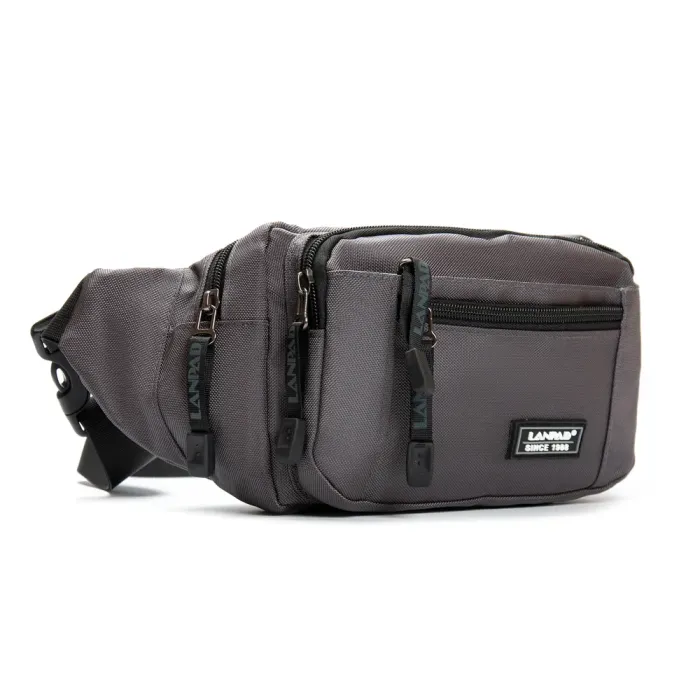 Сумка Мужская На пояс нейлон Lanpad 8661 gray