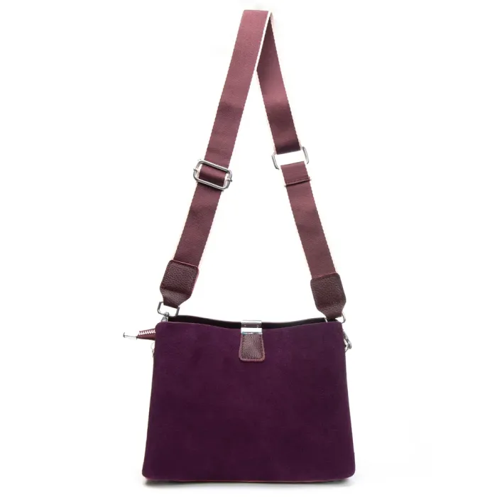 Сумка Женская Классическая замш ALEX RAI 99119 bordo