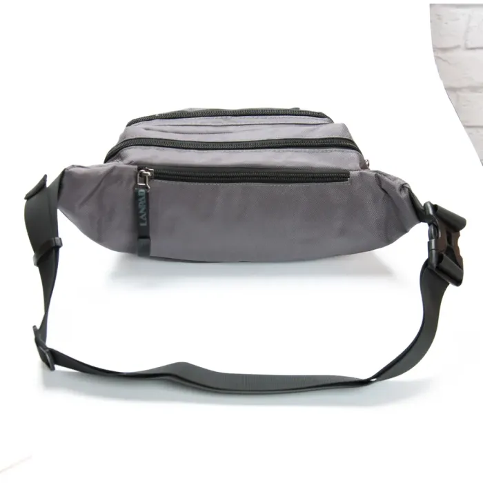 Сумка Мужская На пояс нейлон Lanpad 8661 gray