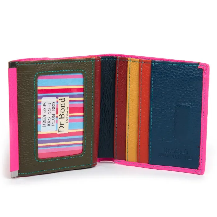 Кошелек Rainbow Женский кожа DR. BOND WRS-33-1 plum-red