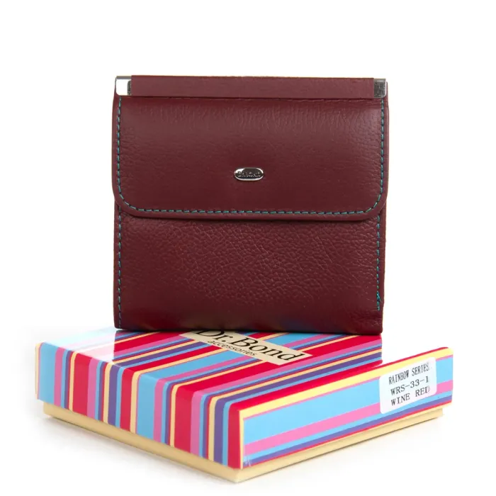 Кошелек Rainbow Женский кожа DR. BOND WRS-33-1 wine red