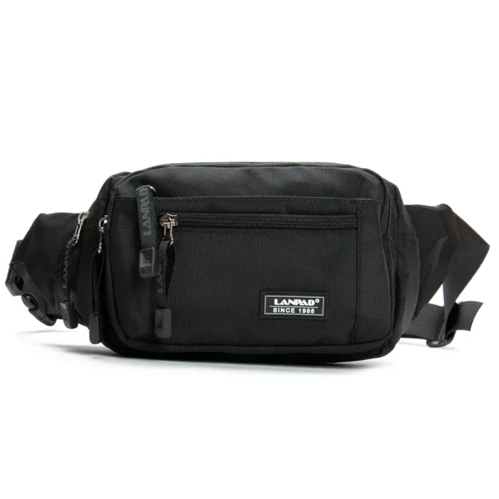Сумка Мужская На пояс нейлон Lanpad 8661 black