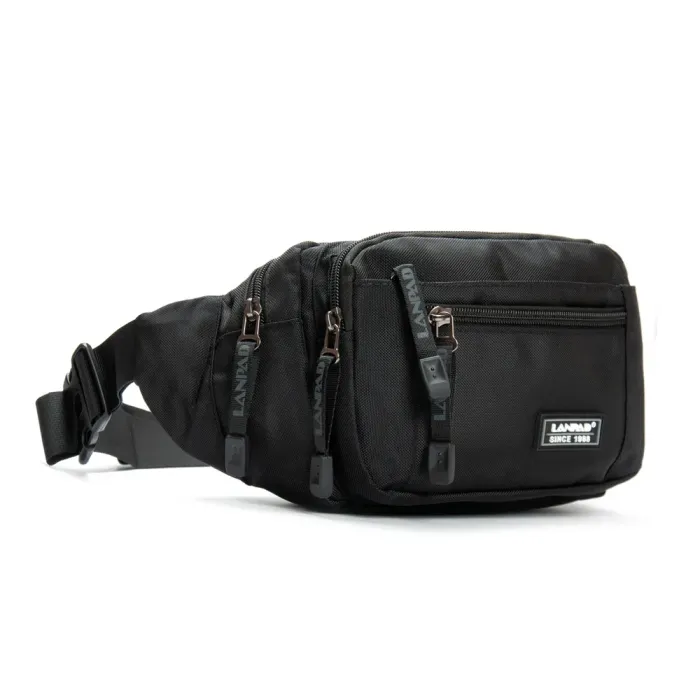 Сумка Мужская На пояс нейлон Lanpad 8661 black