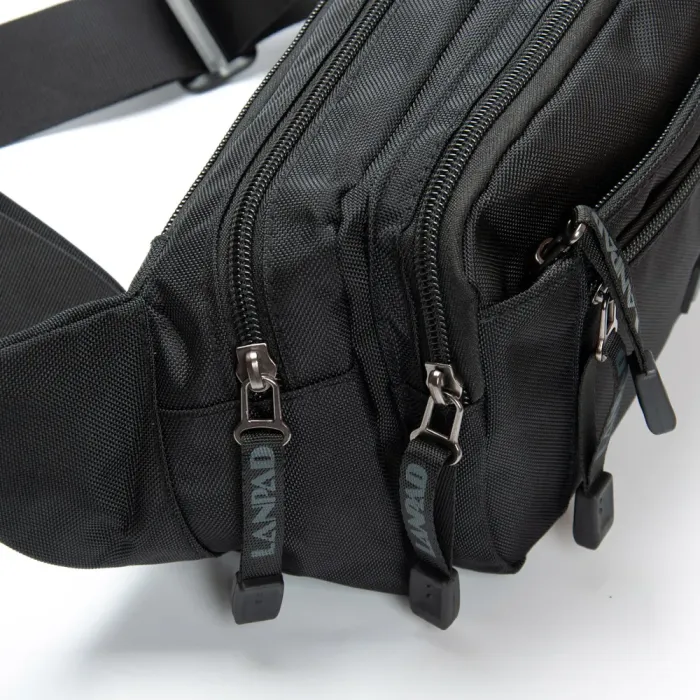 Сумка Мужская На пояс нейлон Lanpad 8661 black