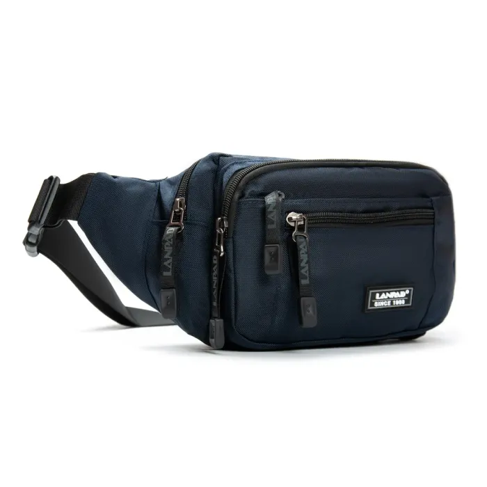 Сумка Мужская На пояс нейлон Lanpad 8661 blue