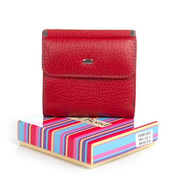 Кошелек Rainbow Женский кожа DR. BOND WRS-33-1 red