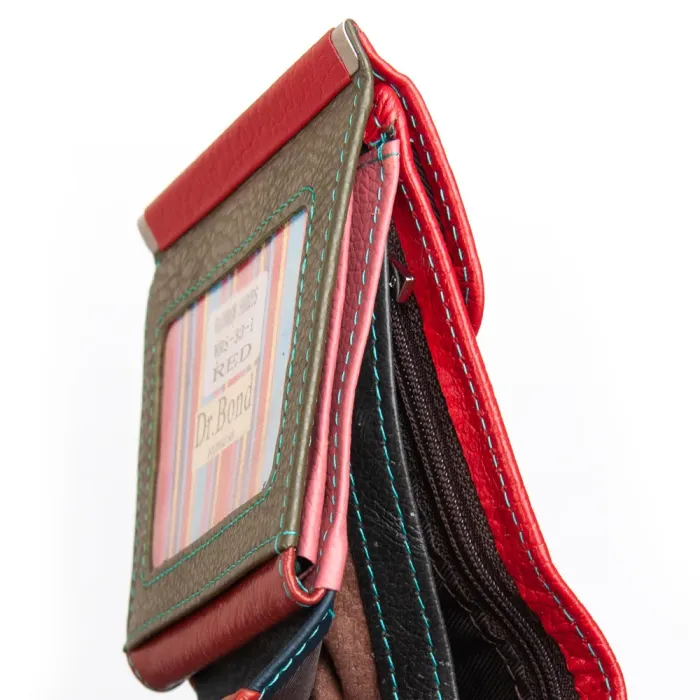 Кошелек Rainbow Женский кожа DR. BOND WRS-33-1 red