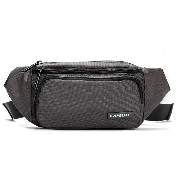 Сумка Мужская На пояс нейлон Lanpad 35002 gray