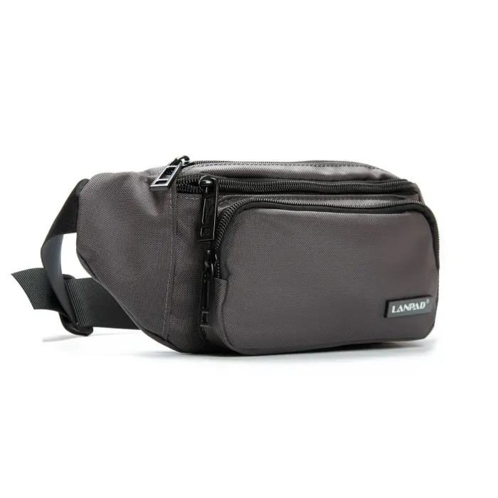 Сумка Мужская На пояс нейлон Lanpad 35002 gray