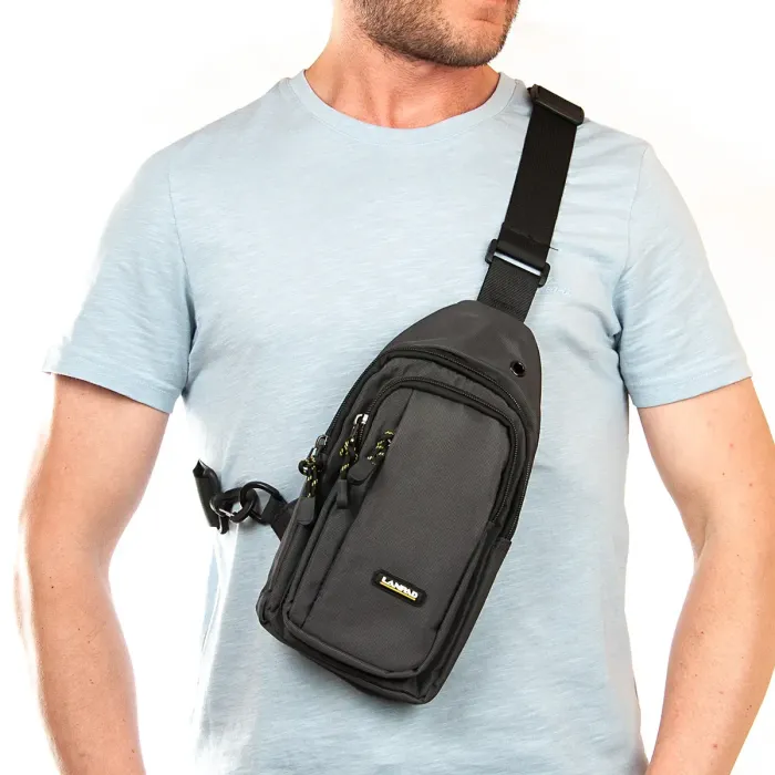 Сумка Мужская На Плечо нейлон Lanpad 6035 grey