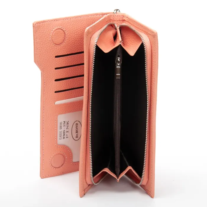 Кошелек Classic Женский кожа DR. BOND WMB-2M pink purple